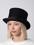 Шляпа CHRISTYS арт. WOOL FELT TOP HAT cst100006 (черный)